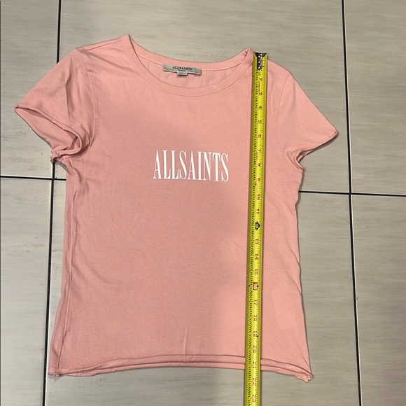 AllSaints Pink Short Sleeve T-Shirt - Picture 4 of 6